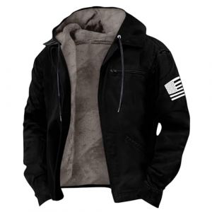 Manteaux Homme Veste Cuir Homme Grande Taille Interieur Cargo Cardigan Bombers Manteaux Baseball Moumoute Capuche Blouson Tactique Cachemire Polaire Mi Saison Black Friday 2025 Kleidung 15#Noir 8XL (SHONTON, neuf)