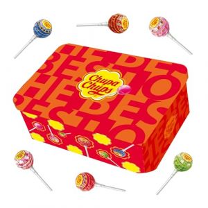 Chupa Chups Best Of Candy Collection Box &ndash; 48 sucettes - sucettes en diff&eacute;rentes saveurs de Chupa Chups - bo&icirc;te cadeau avec sucette - cadeau bonbon | 620g ? (VDC-Komerz, neuf)