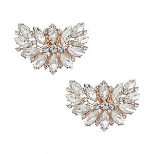 1 Paire Luxe Cristal Clips de Chaussures Mari&eacute;e, &Eacute;l&eacute;gant Strass Pinces &agrave; Chaussures en Forme de Fleur, Brillant Bijoux de Chaussures, Clips &agrave; Chaussures D&eacute;tachables pour Robe Chapeau &Eacute;charpe Sac, Or (Mxcwir EU, neuf)