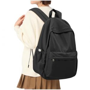 HYC00 Sac a Dos Homme Femme Sac D'école Fille Collège Sac à Dos Loisir Léger Sac d'école Garçons Backpack Sac à dos scolaire Sac à dos Unisexe Cartable College Pack pour Ado Voyage Lycee Travail,Noir (SUNMOP, neuf)