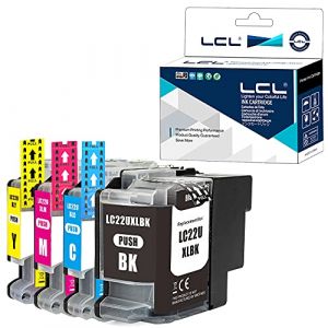 LCL Cartouches d'encre Compatible LC22U LC22UBK LC22UC LC22UM LC22UY XL High Yield (4-Pack K C M Y) Remplacement pour Brother DCP-J785DW MFC-J985DW (Great Office, neuf)