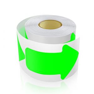 Meitaat 200 Pièces Autocollants Flèches 7,6 x 15,2 cm Flèches Rouleau de Marquage au Sol Autocollant de Sol Autocollant Résistant aux Intempéries Vert Fluo (Meida Sign, neuf)