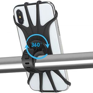 Support de téléphone portable en silicone pour vélo - Rotatif à 360 ° - Support de téléphone portable - Compatible avec iPhone SE/11/12/13/14Pro Max/X/XS MAX/XR/8'' à 6,5'' (SCORPIOX, neuf)
