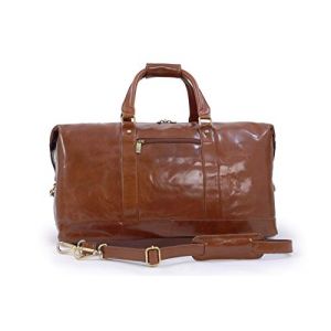 Ashwood - Grand Sac de Voyage Cuir Homme - Sac Fourre Tout de Weekend - Bagage Cabine - Duffle Bag - 2070 - Châtaigne Marron (The Real Handbag Shop, neuf)
