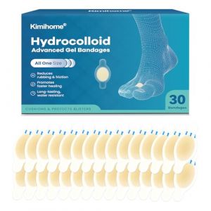 Kimihome 30 pi&egrave;ces pansement ampoule pied &ndash; bandages en gel pour talon, orteils &ndash; Pr&eacute;vention des ampoules pour les voyages &ndash; Coussinets r&eacute;sistants &agrave; l'eau (Toe Pack) (Kimihome EU, neuf)