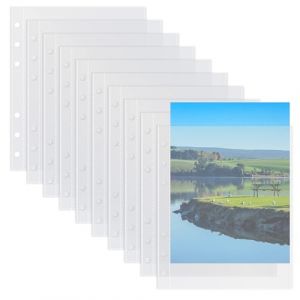 40 Pi&egrave;ce Pochettes de Cartes, 21 x 15.3cm Pochette Plastique Classeur, Pochettes Perfor&eacute;Es Pour Photos, Sans Fermeture &eacute;Clair, Imperm&eacute;able, Transparent, pour Album Photo, Pochettes Photos A5 (WANGhuijuan, neuf)