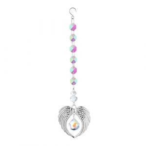 Attrape Soleil Cristal Suspendu, Pendentif Cristal Ange Pendentif de Jardin pour Fenêtres, Jardin, Décoration Lumineuse enCristal (Tigrbone, neuf)