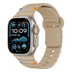 Bracelets Silicone pour Bracelet Apple Watch 44mm 40mm 46mm 42mm 41mm 45mm 49mm 38mm iWatch Band Femmes Hommes,Doux Sport Apfelband pour Bracelets Apple Watch SE/2 Serie 10 9 8 7 6 5 4 3 Ultra 2 (Yunjiantech, neuf)