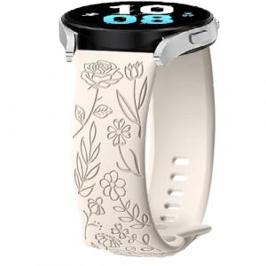 FYISWHO Silicone Bracelet pour Ticwatch E3 / E/GTH, 20mm Flower Sport Bracelets de Remplacement pour Coros Pace 2 / Apex 2 / Apex 42mm (FYISWHO-FR, neuf)