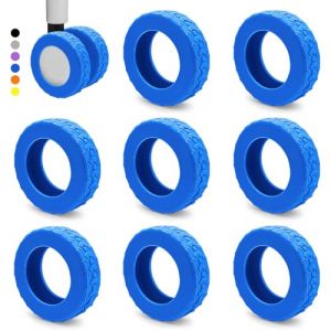 Bellanova Lot de 8 Protection Roue Valise en Silicone, Prot&egrave;ge-Roues de Valise, Silencieux, Antid&eacute;rapant, Anti-Chute, Compatible Valise et Chaise de Bureau (Bleu) (BONAMY, neuf)