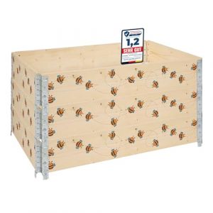 Garronda Cadre Potager en Bois imprimé 120x80x20 cm – Bac de Jardin pour Plantes, Fleurs, Fruits et légumes, Caisse de Rangement en Bois avec Motif décoratif GD-0075 (Abeille, 3 pcs) (Hisert, neuf)