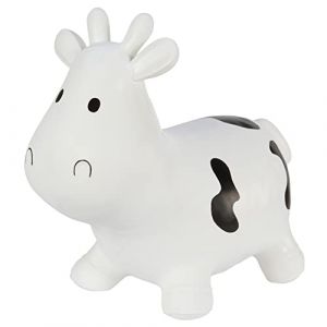 Hoppimals Tootiny Animal Sauteur Gonflable Vache, Animal Sauteur, Jouet Sauteur Gonflable - D&eacute;veloppe la motricit&eacute; - A partir de 12 Mois - avec Pompe &agrave; air Incluse&hellip; (Snibbs, neuf)
