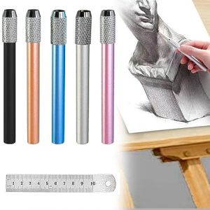 Bavooty Prolongateur de Crayon en M&eacute;tal,Extension R&eacute;glable Avec T&ecirc;te Ajustable,Outil de Rallonge Pour Crayons (5) (Opptt, neuf)