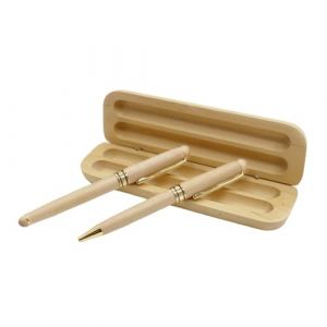 ZHYUAN Stylo &agrave; bille,Stylo &agrave; encre,stylo plume,Stylo plume de bambou,Stylo &agrave; Bille Rotatif Et Stylo,Ensemble de stylo plume,Stylo &agrave; Bille en Bois,Convient pour &eacute;tudier en vue des examens (SCDZ-EU, neuf)