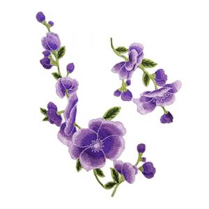 Anawakia &Eacute;cusson Brod&eacute; &agrave; Coudre Patch &agrave;Ccoudre Fleur Applique Fleur a Coudre Badge Brod&eacute; pour V&ecirc;tements 2 pcs (Violet) (Anawakia, neuf)