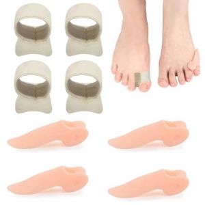 8 Pack &Eacute;carteur Orteil, Correcteur d'Oignon pour Femmes et Hommes, S&eacute;parateur d'Orteils en Silicore pour Oignons, Chevauchement d'Orteils, Hallux Valgus, &Eacute;carteur pour Vernis &agrave; Ongles (E-Raida  Shop, neuf)