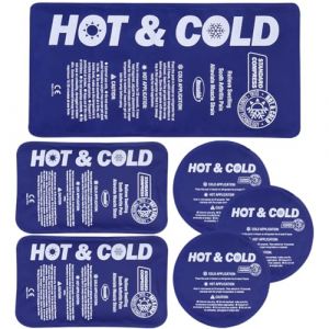 Hilph Poche de glace (6x) Différentes Tailles - Longue Durée de Refroidissement, Poche de Froid Gel Refroidissement Compresse à Glace Froide Versatile - Vessie de Froid Réutilisable & Durable (Hilph Store, neuf)