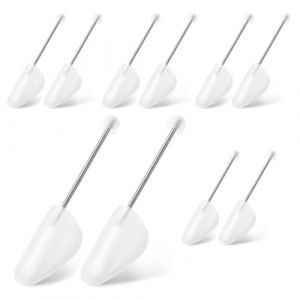 Luxoraiova Lot de 5 Paires Embauchoirs en Plastique, Embauchoirs Chaussures Avec Ressort Spirale, 'embauchoirs en Plastique à Longueur Réglable, Forme Chaussure, Taille Adaptable 38-45, Transparent (Luxoraiova, neuf)