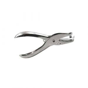 SUPERTOOL Perforatrice &agrave; papier 1 trou Pince perforatrice en m&eacute;tal simple ronde pour papier artisanal et carnet de notes (3 mm) (Tool-Supermart, neuf)