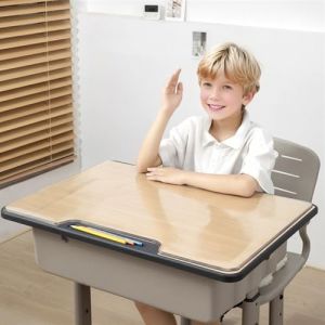 SK Studio Tapis de Bureau Transparent 100x60cm, Clair Sous-main 1.5mm PVC Tapis de Protection Antid&eacute;rapant R&eacute;sistant &agrave; la Chaleur Tapis de Table pour Bureau, Maison (iRich U EU, neuf)