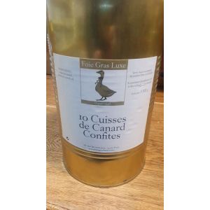 Confit de Canard du Sud-Ouest - 10 cuisses - 100% Landes FRANCE - SANS Conservateurs, SANS additifs, SANS OGM - 10 personnes (3 KG) (FOIE GRAS LUXE PARIS, neuf)