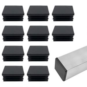 EIYVPRA 10 pcs Bouchons à lamelles 30x30 mm pour Tube carré, Bouchons carrés en Plastique PE, Bouchon Pied de Chaise, Bouchon Tube Carré pour Tubes Métalliques, Chaises, Canapés, Tables et étagères (qingjian, neuf)