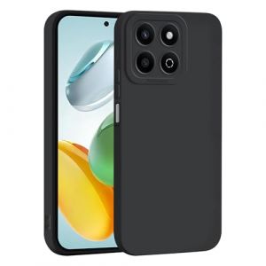 ILING Liquide Silicone Coque pour Honor X7c / Honor 200 Smart 5G, Simple Couleur Unie Très Mince Mat Élégant Housse, Doux TPU Bumper Antichoc Anti-Rayures Femme Étui (Noir) (Wanten, neuf)