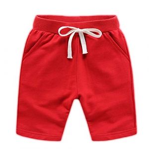 Dingdong Bébé Enfant Garçon Eté Coton Shorts（Rouge,3Ans） (Ding dong's Closet, neuf)