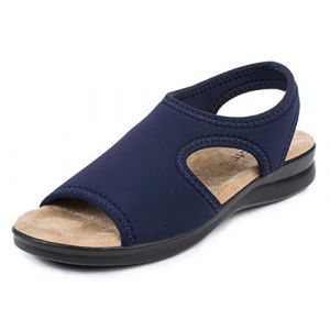 Aerosoft Sandales stretch 05 pour femme, extra légères et élastiques (bleu, 40) (J. Hirsch Vertriebs-GmbH & Co. KG, neuf)