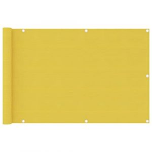 vidaXL Ecran de Balcon Brise-Vue Brise-Vent Store de Jardin Store d'Extérieur Ecran de Protection Ecran d'Intimité Jaune 90x400 cm PEHD (vidaXL FR, neuf)