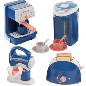 Accessoire Cuisine Enfant,avec Cafeti&egrave;re, Mixer, Bouilloire, Grille Pain et Autres,avec lumi&egrave;res et Musique,Jeu de R&ocirc;le Cadeau,Convient Aux Gar&ccedil;ons et Aux Filles &acirc;g&eacute;s de 3 Ans et Plus (Maycoly, neuf)