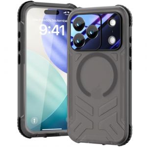 Beeasy Magn&eacute;tique Coque pour iPhone 17 Pro &Eacute;tanche Antichoc - Compatible MagSafe, Protection IP68 Waterproof 360 Int&eacute;grale Antichoc, Protection &Eacute;cran & Cam&eacute;ra Int&eacute;gr&eacute;e Double Case, 6.3&rdquo; Noir (iBeeasy, neuf)