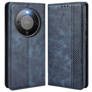 MOJIA Coque pour Honor Magic8 Lite/Magic 8 Lite, &Eacute;tui en Cuir, PU Housse Pochette Antichoc et Anti-Rayures Fonction Stand Rabat de Portefeuille Etui Coque. Bleu (Shangnai, neuf)