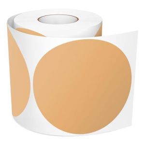 Meitaat 300 Pieces Gommettes Rondes Brunes 100 mm Autocollantes Pastilles Adh&eacute;sives &Eacute;tiquettes Circulaires en Vinyle et &Eacute;Tanche pour Sols & Entrep&ocirc;ts (Meida Sign, neuf)