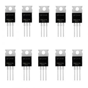 HUAREW 10 pièces IRFZ44N transistor MOSFET de puissance redresseur à canal N 49A 55 V (HUAREW, neuf)