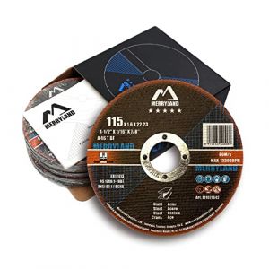 Merryland Disque à Tronçonner 115 Métal Acier Fer, 115 X 1,6 mm Disque de Coupe 25 Pièces, Disque Découper pour Meuleuse d'Angle, Expert-line E11071642 (Merryland Tools FR, neuf)