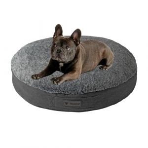 MaxCor Coussin Chien Rond à Mémoire de Forme Orthopédique - Moyen Beige Imperméable - Soulage et Préserve Les articulations - Une Face Hiver et Une Face été - Ne se déforme Pas et Lavable en Machine (MaxCor, neuf)