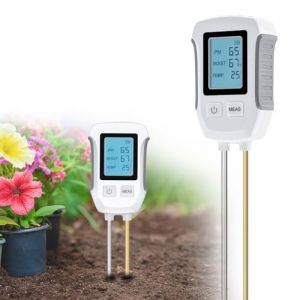 Wigearss Testeur de Sol pH 3 en 1, Mesure de Temp&eacute;rature et Capteur Hygrom&egrave;tre, Testeur de Sol Acide-Base avec Affichage LCD R&eacute;tro&eacute;clair&eacute;, Compatible avec Pelouse/Ferme/Jardin (InniSpec, neuf)
