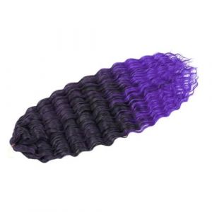 WBLSPA Crochet Cheveux Afro Culs Profond Synthétique Afro Boucles Crochet Tresse Ombre Tressage Extensions de Cheveux pour Femmes-1B-Violet-30 pouces-75 cm-6 pièces/lot (guangzhouliyeshangmaoyouxiangongsi 85244, neuf)