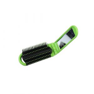 Zymoplas Voyage peigne miroir pliable brosse &agrave; cheveux professionnel ABS taille de poche cuir chevelu style beaut&eacute; outils pour voiture Gym sac &agrave; main casier, Vert, 10.8 cm * 4.2 cm * 3 cm (BeiKuaiFenMa, neuf)