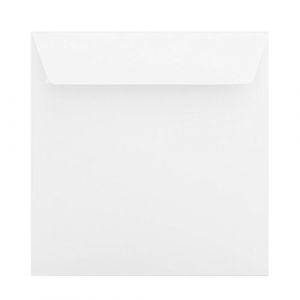 Paper24 Lot de 25 enveloppes 155 x 155 mm avec bande autocollante, bandes d&eacute;tachables, 120 g/m&sup2;, id&eacute;ales pour les cartes de mariage au format 148 x 148 mm (00 blanc 100 g) (paper24, neuf)