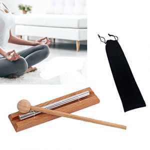 MOVKZACV Carillon de méditation, carillon de méditation avec maillet et tissu instrument de percussion pour prière yoga Zenergy (yuejiyang, neuf)