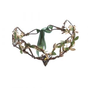 PTILSERY Model Show Couronne de fleurs avec pendentif en strass Style ethnique pour fille Cosplay Fée pour Halloween (Lichaeeewe, neuf)