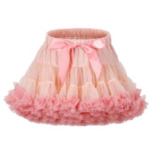 LACOFIA Jupe Tutu en Tulle pour Fille Princesse Tutu Pettiskirt pour Enfant Mini Jupe &agrave; Bulles pour la F&ecirc;te et la Danse Rose Clair L 8-10 Ans (Lacofia, neuf)