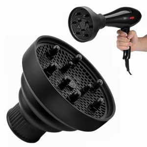 Diffuseur de Cheveux Universel, Embout Diffuseur Bouclant Cheveux Pliable, Portable Convient pour S&eacute;choir, Embout S&egrave;che-Cheveux en Silicone, Noir (Elliot  Ree, neuf)