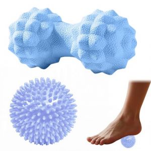 NHQZ 2 Balles Hérisson Pour Réflexologie, Balle Massage Pied, Balle Hérisson, Balle De Massage, Balle De Fascia Pour Les Pieds, Accessoires De Massage,Boule Massage (Bleu, B) (NHQZ, neuf)