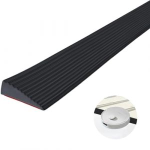 Rampe de seuil de porte en caoutchouc, 5,5 x 1,6 x 100 cm, pour robot aspirateur, rampe de seuil de porte, rails de transition, autocollante, pour fauteuil roulant, poussette, déambulateur et (BRIMOREA, neuf)