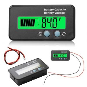 Moniteur de Capacit&eacute; de Batterie, Testeur Universel pour Batteries Plomb-Acide et Lithium, Affichage LCD, Appareil de Mesure de Batterie DC 12V-72V, Lumi&egrave;re Verte (ZhangYinWen, neuf)