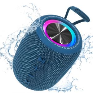 Enceinte Bluetooth Portable, Haut-Parleur BT5.3 sans Fil 20W Bluetooth Speaker Basses Riches 16H avec Lumière LED, Supporte Radio FM, TF, USB, AUX pour Maison, Cyclisme, Extérieur, Voyages, Douche (SenXingYan-FR, neuf)