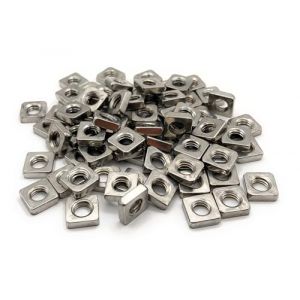Ecrou bas carré M10 Inox | Forme basse/profil plat en Acier Inoxydable A2-070 (V2A/304) norme DIN 562 : LOT DE 10 Pcs - ProRaje (ProRaje Sarl, neuf)